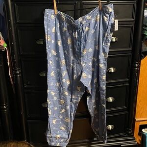 Old Navy Light Blue Polar Bear Snowflake Jogger Pajama Pants